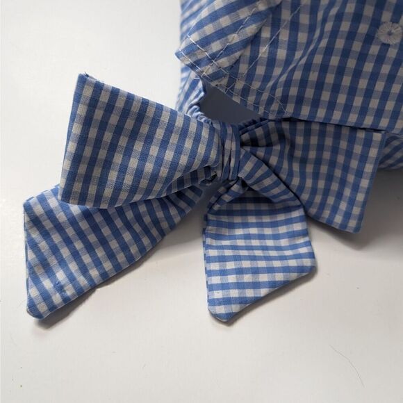 Nordstrom BP Gingham Bow Baseball Cap Blue and White - Picture 3 of 5